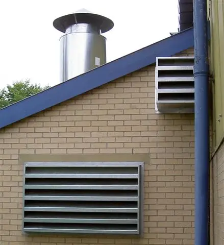 Industrial acoustic louvres and attenuators installed for HVAC noise control