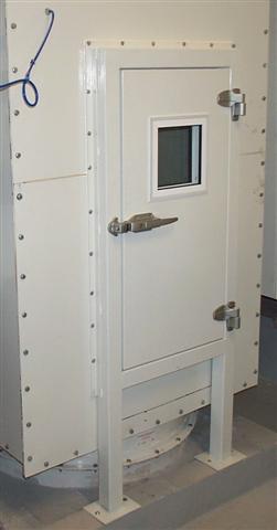High-performance acoustic door for sound isolation in industrial setting