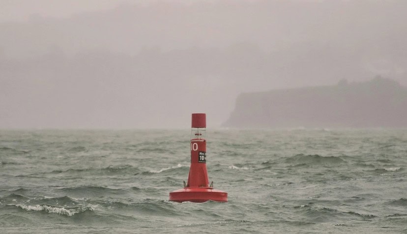 Underwater acoustics equipment analyzing sound waves in the ocean